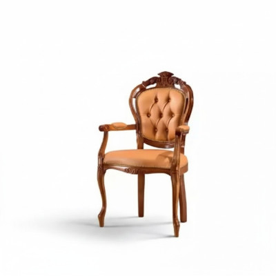 Stuhl 1 Sitzer Esszimmer Holz Luxus Italien Möbel Design Klassische Neu
