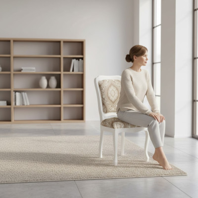 Stühle Wohnzimmer Esszimmer Lehnstuhl Polsterstuhl ohne Armlehne Luxus