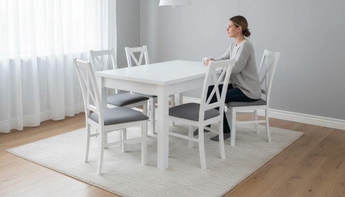 Modernes Esszimmer Möbel luxuriösen Esstisch + 6x Stühle Tisch Neu