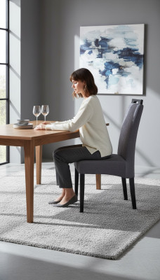 Stuhl Wohnzimmer Esszimmer Polsterstuhl Stuhl ohne Armlehne Luxus Neu