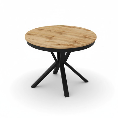 Luxus Esstisch Braun Runder Tisch Esszimmer Holz Design Tische 100 cm