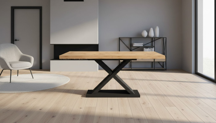 Esstisch Tisch Esszimmer Wohnzimmer Braun Holz Design Luxus Modern