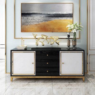 Design Kommode Wohnzimmer Anrichte Moderne Sideboard Holz Schrank Neu