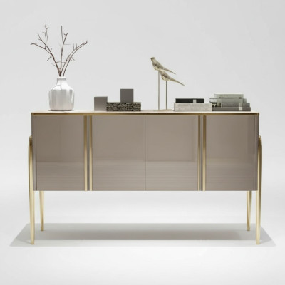 Designer Kommode Anrichte Schrank Regal Holz Luxus Kommoden Sideboard