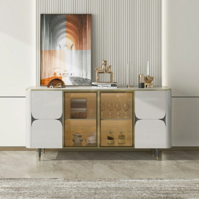 Kommode Holz Schränke Anrichte Weiß Möbel Sideboard Schrank Modern Neu