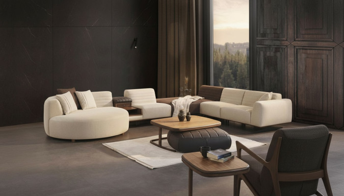 Luxus Sofa Couch U-Form Polster Möbel Wohnzimmer Ecksofa Textil Einrichtung