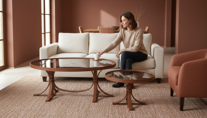 2x Couchtische Wohnzimmer Komplett Luxus Designer Möbel Stil Modern