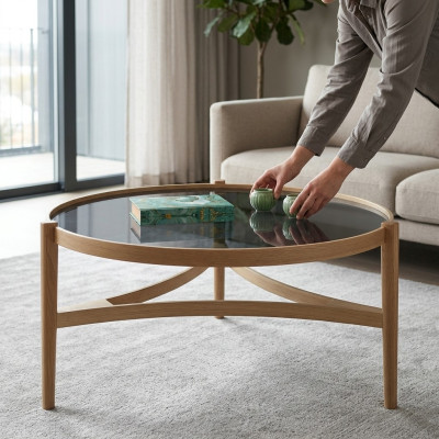 Modern Couchtisch Einrichtung Designer Luxus Rund Möbel Kaffee Tisch