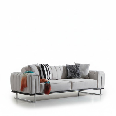 Wohnzimmer Grau Sofa Couch Dreisitzer Modern Polstersofas Neu Sitz Möbel