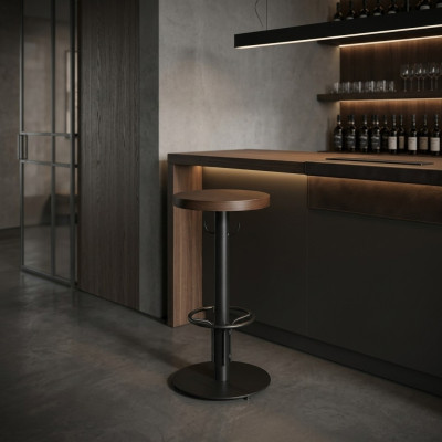 Bartisch Rund Stehtisch Modern Holz Braun Möbel Neu Luxus Design