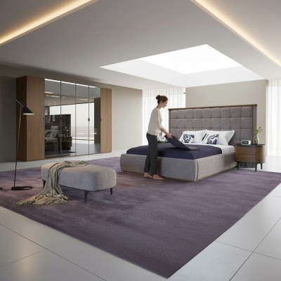 Schlafzimmer Luxus Set 4tlg Bett 2x Nachttische Design Bank Modern Möbel