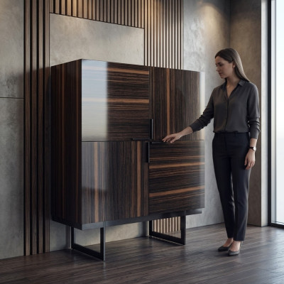 Esszimmer Luxus Kommode Design Sideboard Holzschrank Modern Möbel