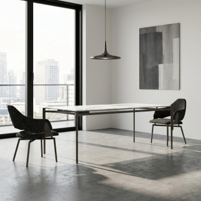 Modern Esszimmer Möbel Esstisch 4x Stühle Luxus Einrichtung Tisch Neu