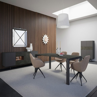 Luxus Esszimmer Essgruppe Esstisch 4x Stühle Design Modern Einrichtung Neu