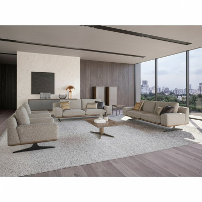 Wohnzimmer Set 6tlg 2x Sofa Dreisitzer Modern 2x Sessel Sofagarnitur Couchtisch