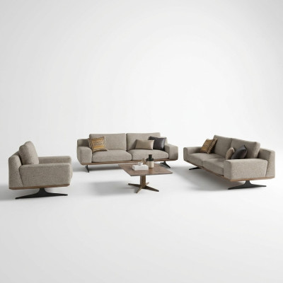 Wohnzimmer Set 6tlg 2x Sofa Dreisitzer Modern 2x Sessel Sofagarnitur Couchtisch