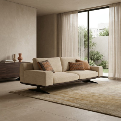 Wohnzimmer Sofa Dreisitzer Couch Textil Möbel Polstersofa Designer Einrichtung
