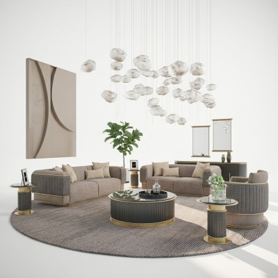 Komplett 3tlg Polstersofa Dreisitzer Modern Sessel Wohnzimmer Zweisitzer Couch