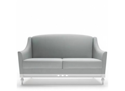 Sofa 2 Sitzer Sofas Design Luxus Textil Holz Polster Zweisitzer couchen