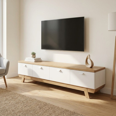Wohnzimmer tv Ständer Holz Fernseher weiß Ständer Schrank Möbel rtv
