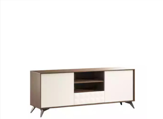 Design Wandschrank Regal Wohnzimmer TV-Ständer Holz Wand Regale