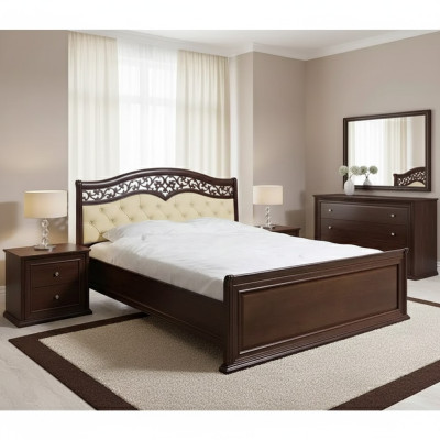 Luxuriöses Schlafzimmer Bett Design Polsterung Doppeltes Hotelbett
