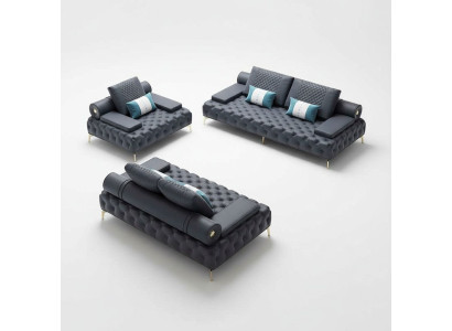 Wohnzimmer Set 3tlg Schwarz Wohnzimmer Sofagarnitur 3 + 2+ 1 Sitzer Neu Holz