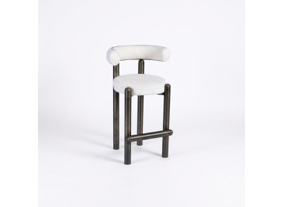 Designer Weißer Barhocker Mit Edelstahlfüßen Luxus Einsitzer Bar Möbel