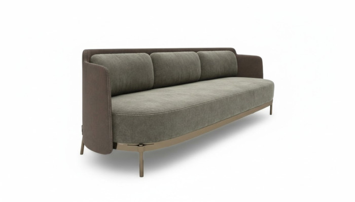 Modernes Sofa 3 Sitzer Wohnzimmer Polster Textil Luxus Couch 228cm Stoff