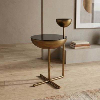 Moderner Beistelltisch Mit Glasplatte Designer Runder Couchtisch Stil
