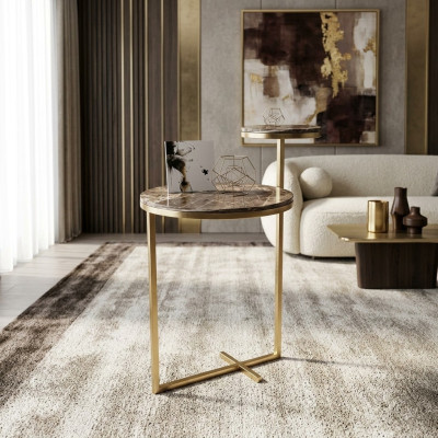 Luxus Beistelltisch Designer Edelstahl Tische Wohnzimmer Couchtisch Neu
