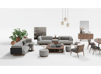 Luxus Wohnzimmer Set Sofa mit Sessel Modernen Design Sofagarnitur 6tlg