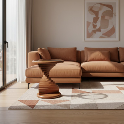 Schicker Beistelltisch Wohnzimmer Modernen Designen Holz Treppen Tisch