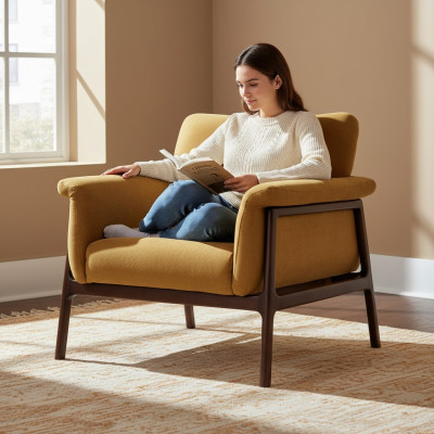 Sessel Für Wohnzımmer Luxus  Moderne Design  Hoz mit Textil Lounge Club