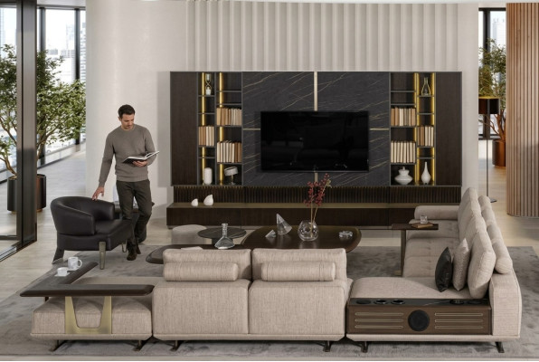 Wohnlandschaft L-Form Ecksofa Couch Design Polster Garnitur Sofa Ecke Neu