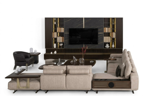 Wohnlandschaft L-Form Ecksofa Couch Design Polster Garnitur Sofa Ecke Neu