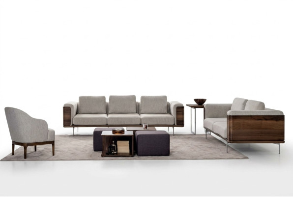 Wohnzimmer Set Luxus Modernen Designen  2x Sofas mit Sessel Sofagarnitur