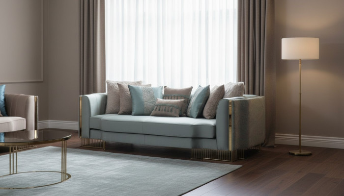Turkis Couch Dreisitzer Couchen Möbel Sofa Elegante Villen Einrichtung