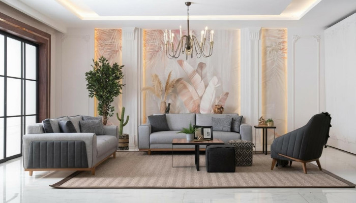 Luxus Sofagarnitur 3+2+1 Moderne Couch Sofa Polster Design Lounge Möbel