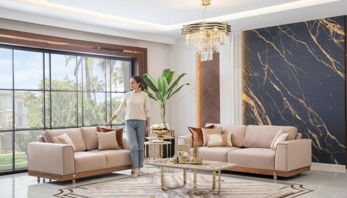 Luxus Wohnzimmer Set Garnitur 3+2 Sitz Couch Sets Sitzpolster Garnituren