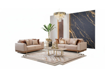 Luxus Wohnzimmer Set Garnitur 3+2 Sitz Couch Sets Sitzpolster Garnituren