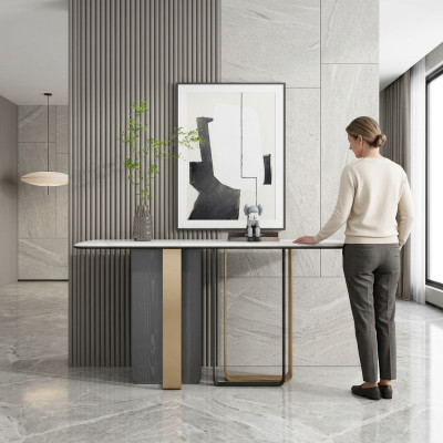 Designer Holz Konsolentisch Tisch Konsole Modern Wohnzimmer Konsole
