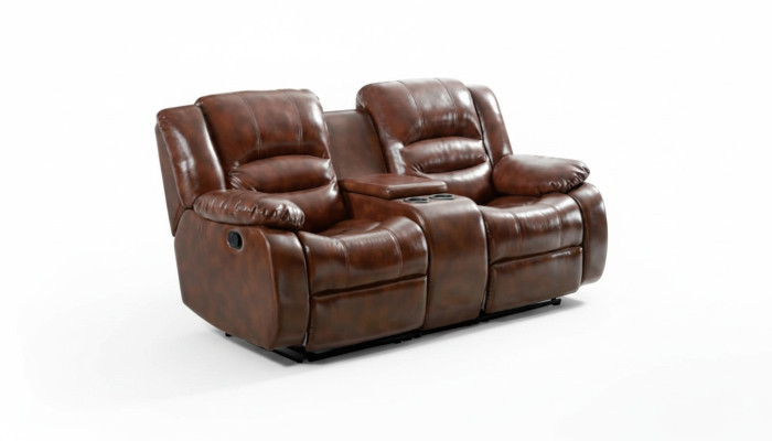 Sofa 2 Sitzer Design Sofas Polster Couchen Relax Braun Wohnzimmer