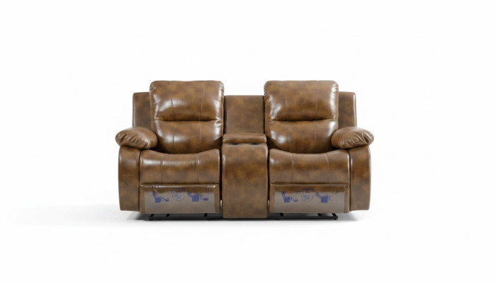 Zweisitzer Sofa Moderne Wohnzimmer Couch Braun Designer Polstersofas