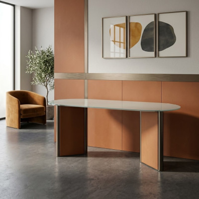 Esszimmer Tisch Ovaler Designer Luxus Tische Holz Modern 200x100 Oval