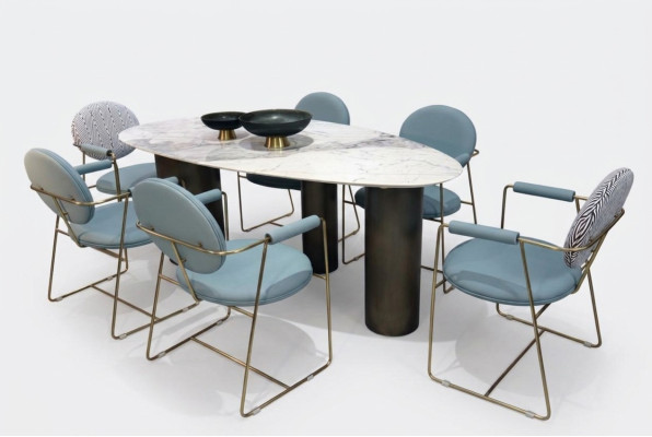 Ovaler Tisch Esszimmer Tische Esstische 180x85 Esstische Marmor Optik