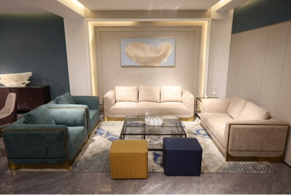 Wohnzimmer Sofagarnitur 3+3 Sitzer Modern Set Design Sofa Couch Möbel