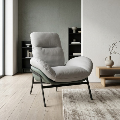 Sessel Sitz Möbel Design Wohnzimmer Polster Holz Moderne Luxus Neu