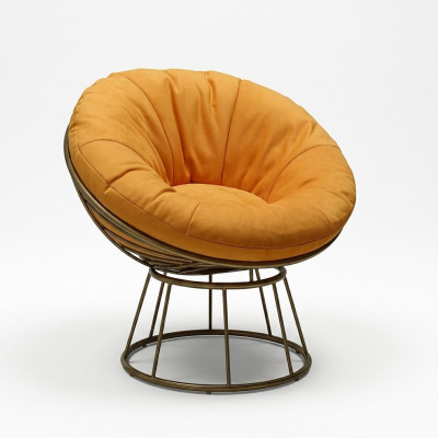 Sessel Club Lounge Designer Polster 1 Sitzer Relax Einsitzer Orange