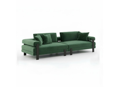 Sofa 2 Sitzer Couch Design Polster Modern Textil Stoff Modern Zweisitzer